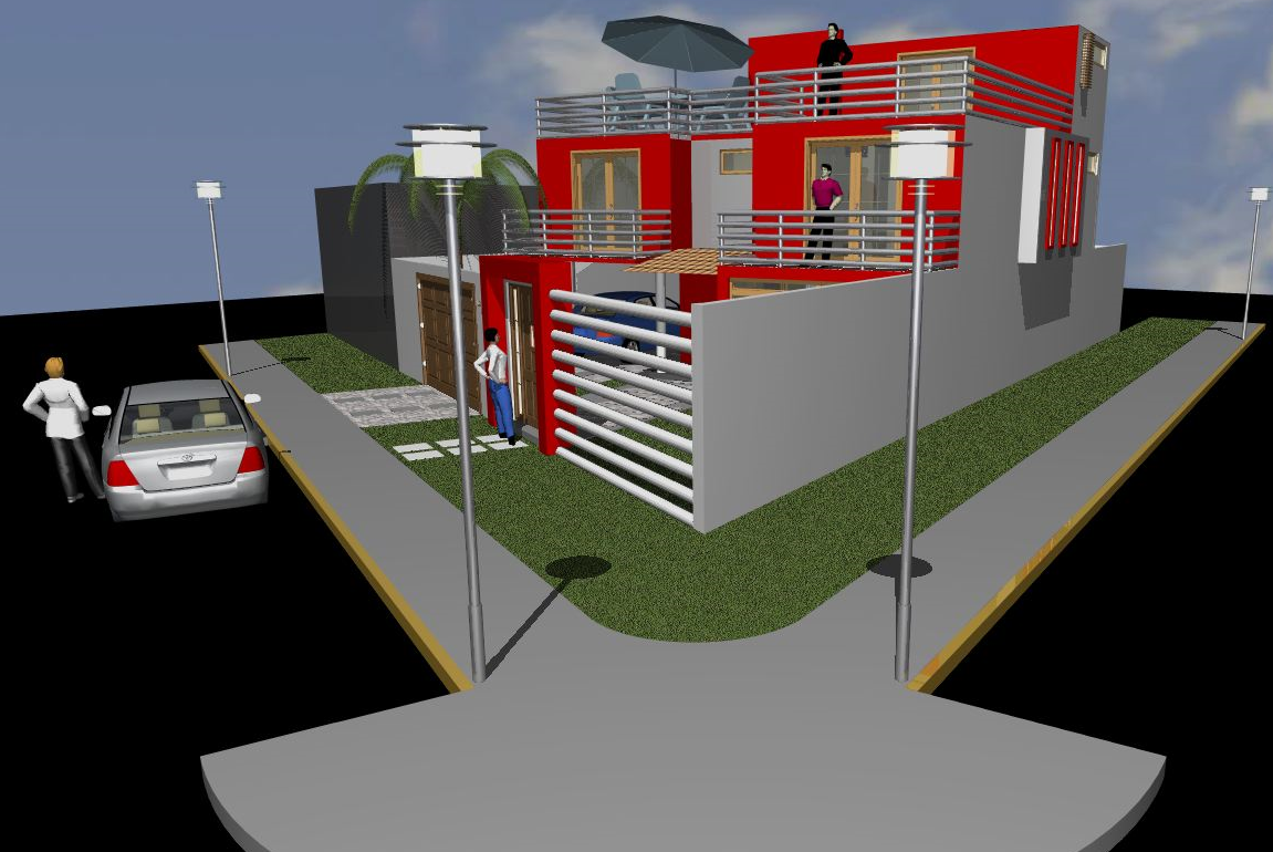 3d House design dwg file.