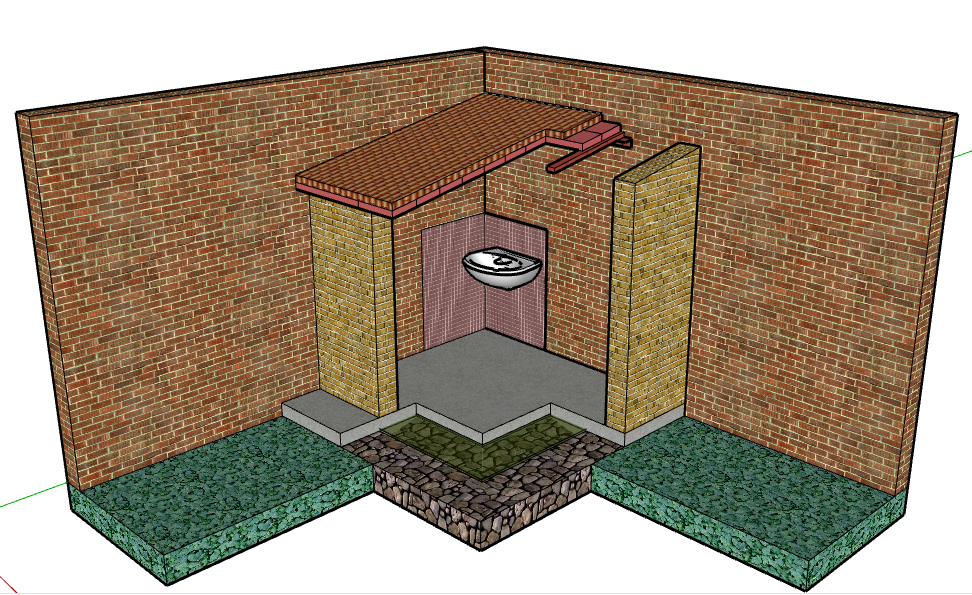 3d design of hand wash stand with sink dwg file