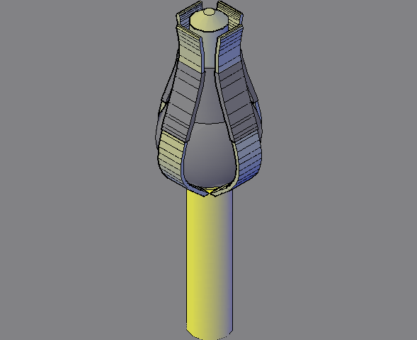 3d design of light pole with hook to graps dwg file