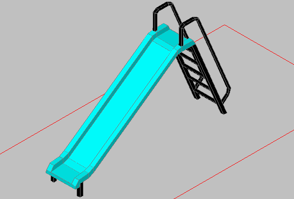 3d design of play ground equipment dwg file