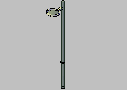3d design of street light pole fixture details dwg file