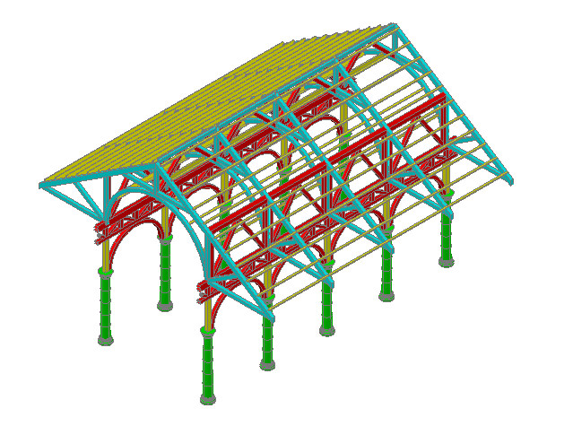 3d elevation of a temple