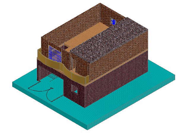 3d house plan with detail.
