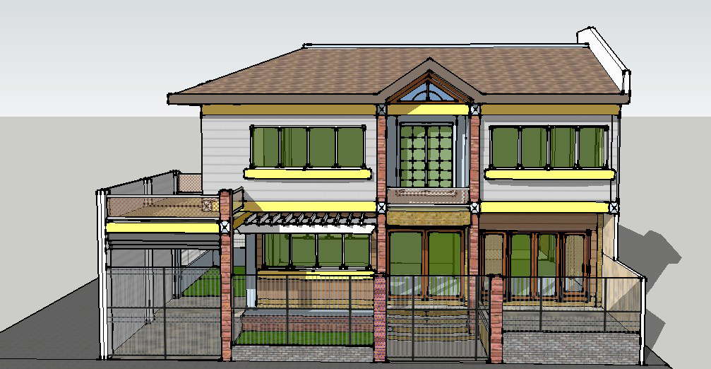3d model of bunglow details unit sketch-up file