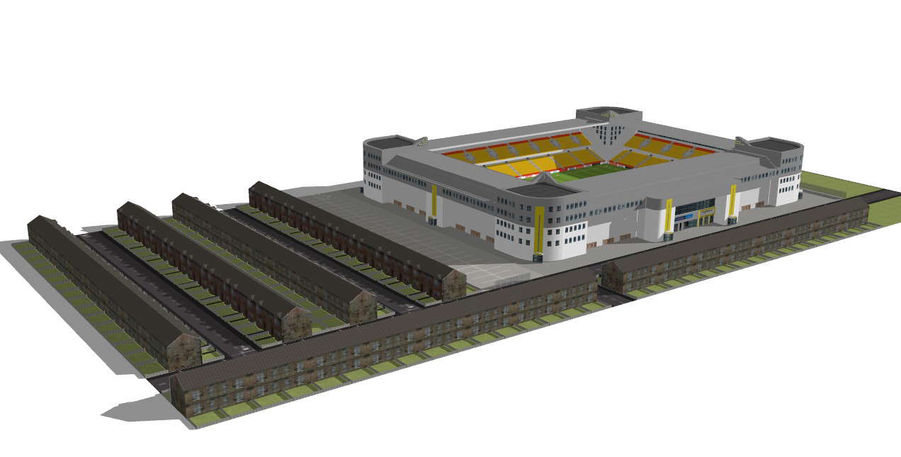 House Area CAD Plan and Layout with 3D Sport Ground drawing File