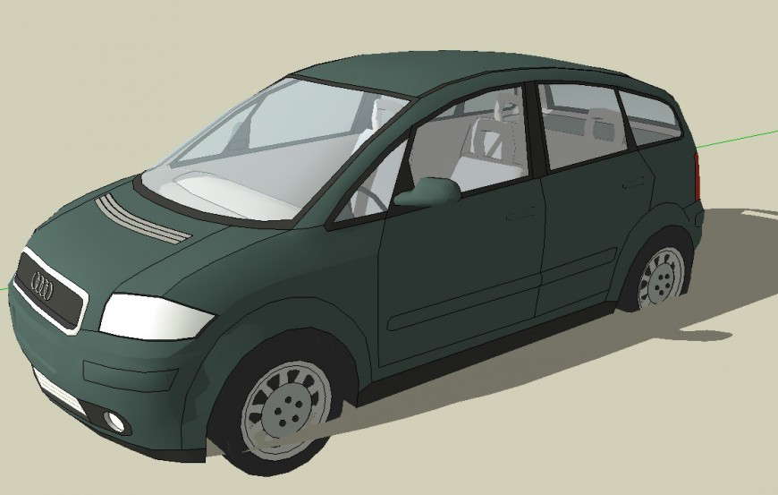3d audi small car skp file
