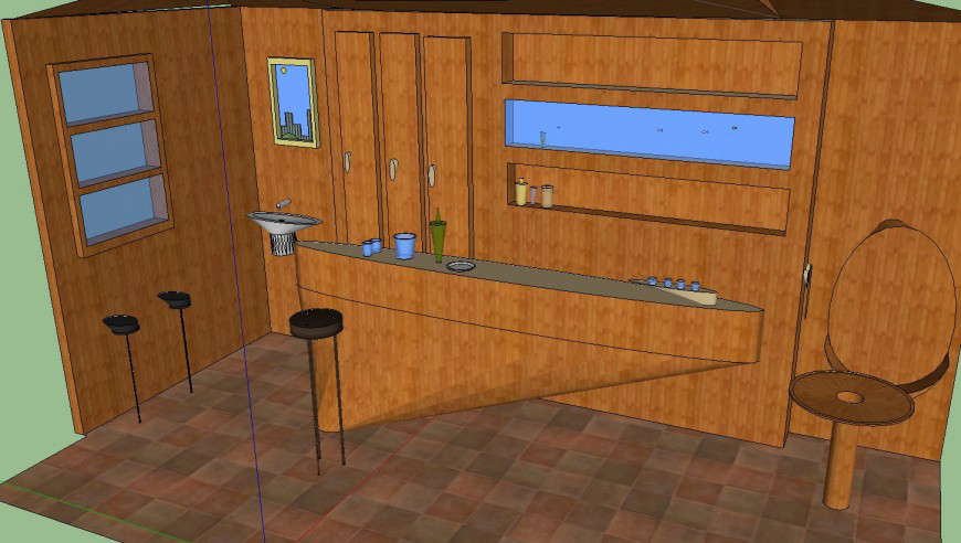 3d bar design skp file