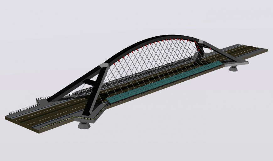 3D bridge dwg file