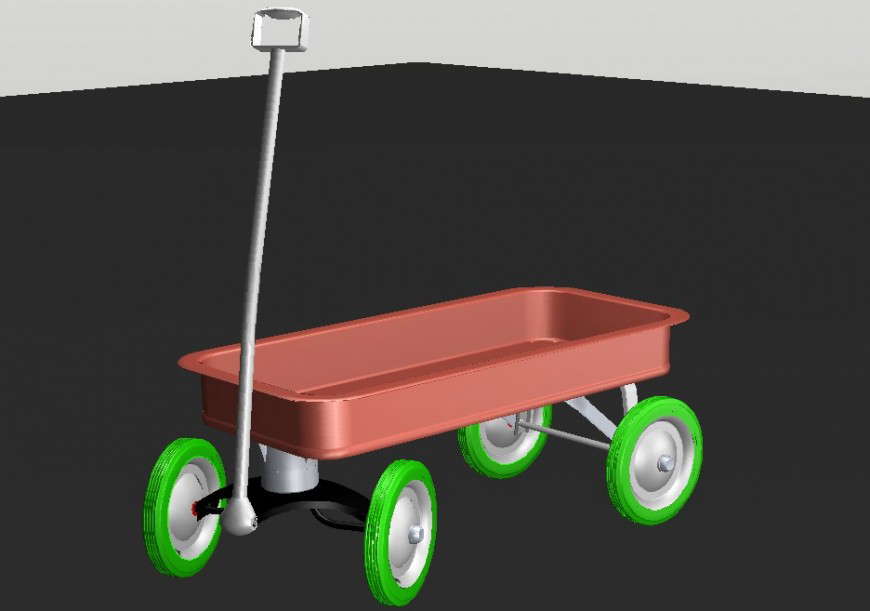 3D carriage trolly design file detail