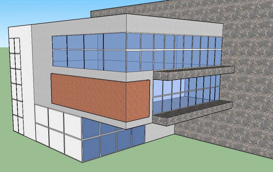 3D elevation of a office