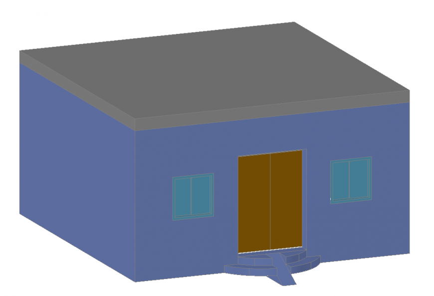 3D House Design DWG autocad  file