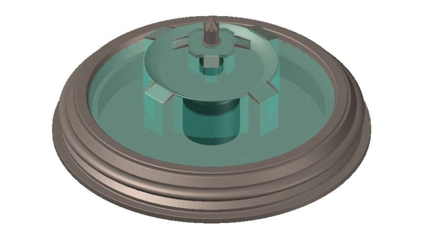 3d model design of fountain layout autocad file