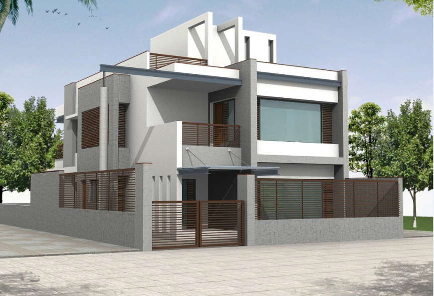 3D modern luxurious bungalow