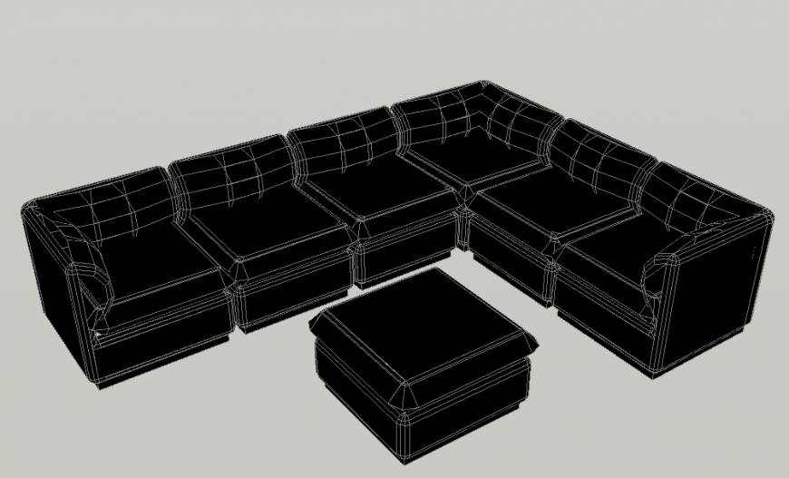 3D Sofa set Block Design Block