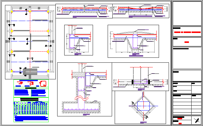 Industrial warehouse reinforced concrete slab detail