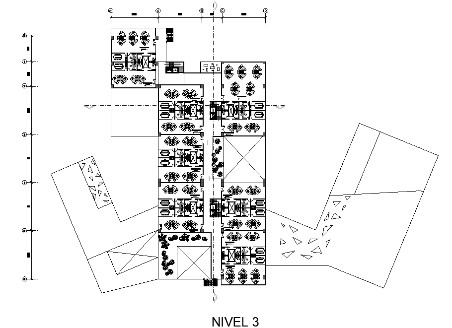 Third Floor Plan In AutoCAD File