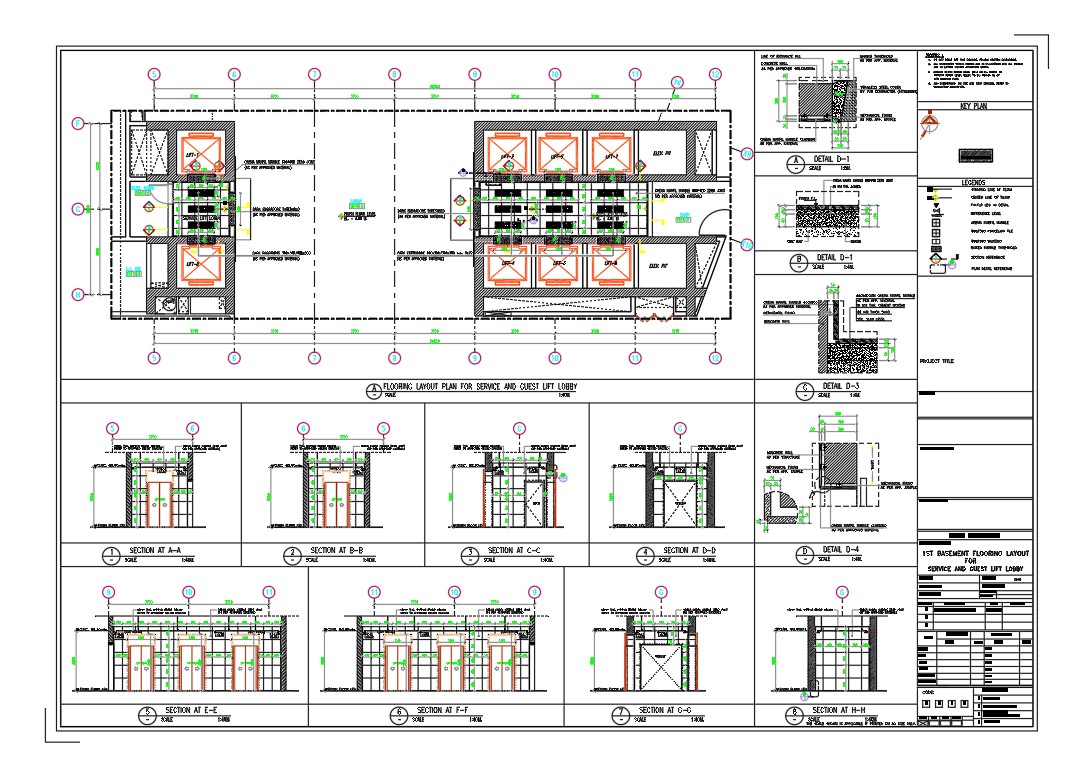 4 Start Hotel Elevator Plan Drawings DWG File