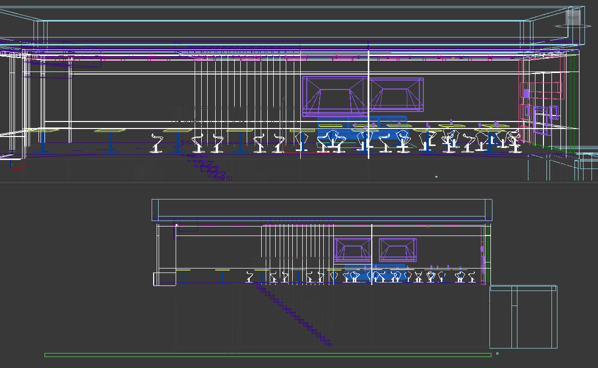 3D Modern Restaurant Dining Space 3D Design in DWG AutoCAD File