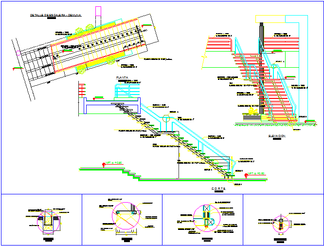 Stair case detail drawing