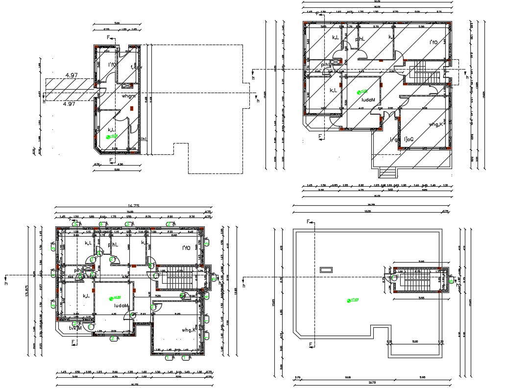 45' X 55' House Plan Design AutoCAD File
