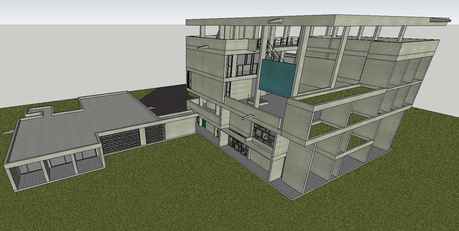 3D Model of Villa Shodhan: Modern Architectural Design