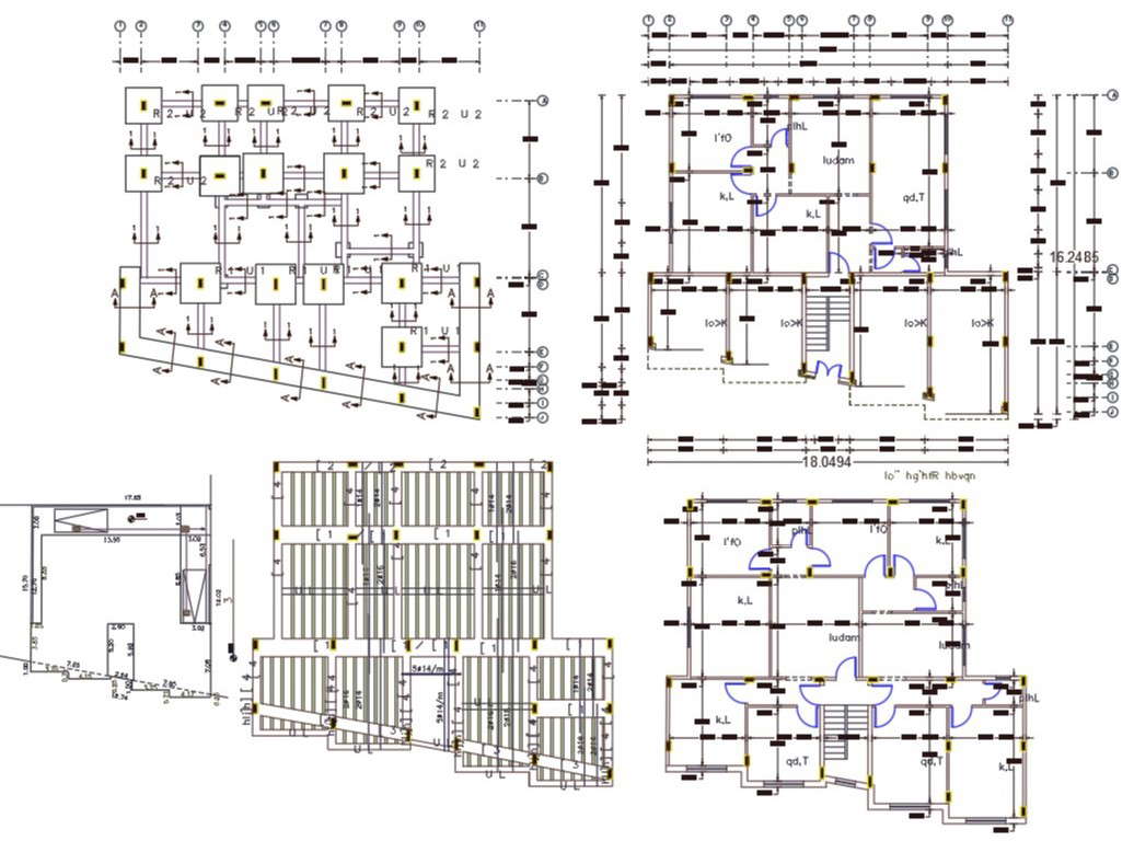 52 X 60 Feet Shop With House Plan Design AutoCAD File