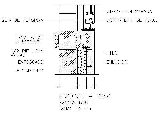 detail drawing of window 