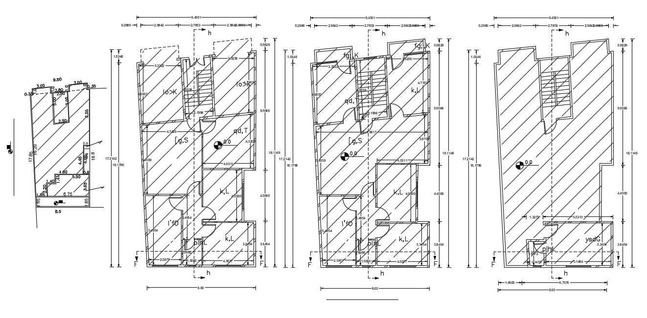 5 BHK House Floor Plan Design AutoCAD Drawing