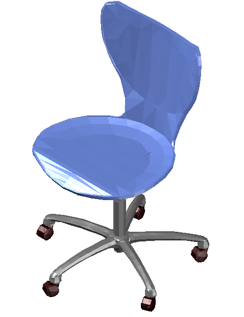 3D Chair Design DWG File for Modern Furniture Planning