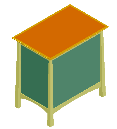 3D Table Design DWG for Interior Furniture Visualization