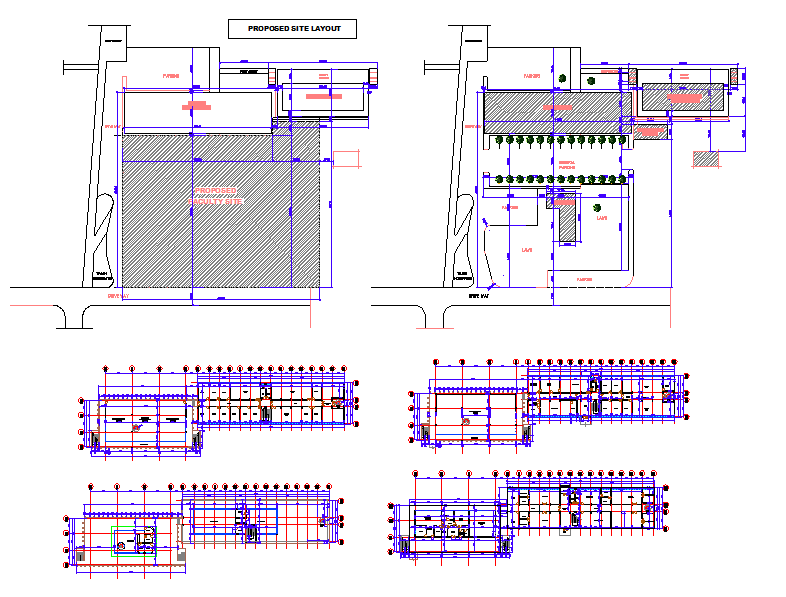 AutoCAD floor plan of office project in DWG format