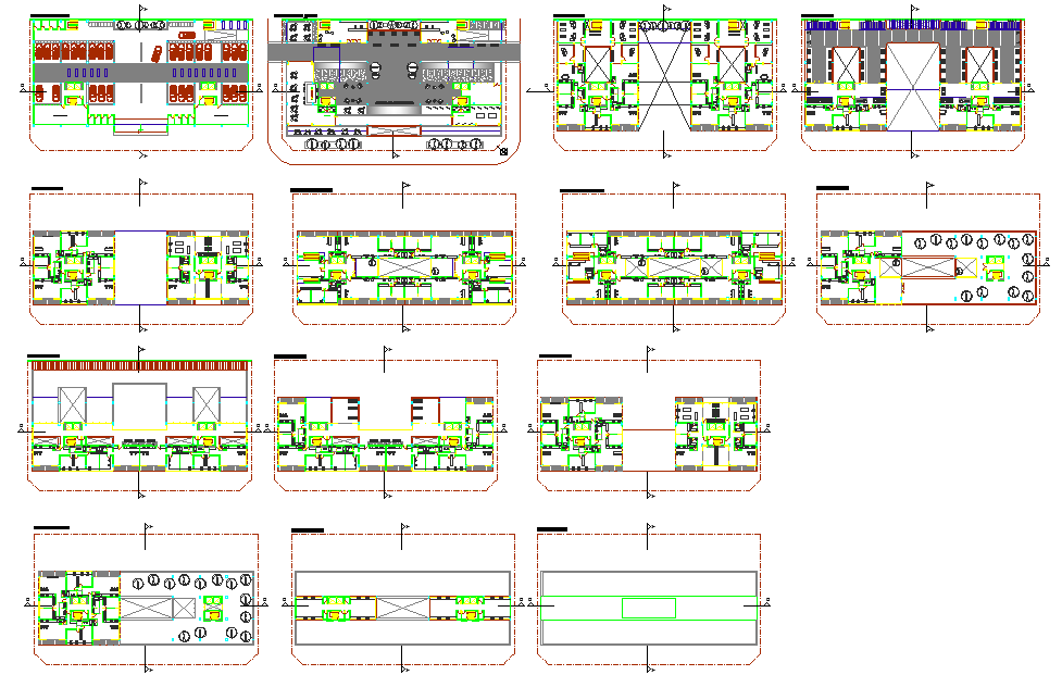 Row-house lay-out plan