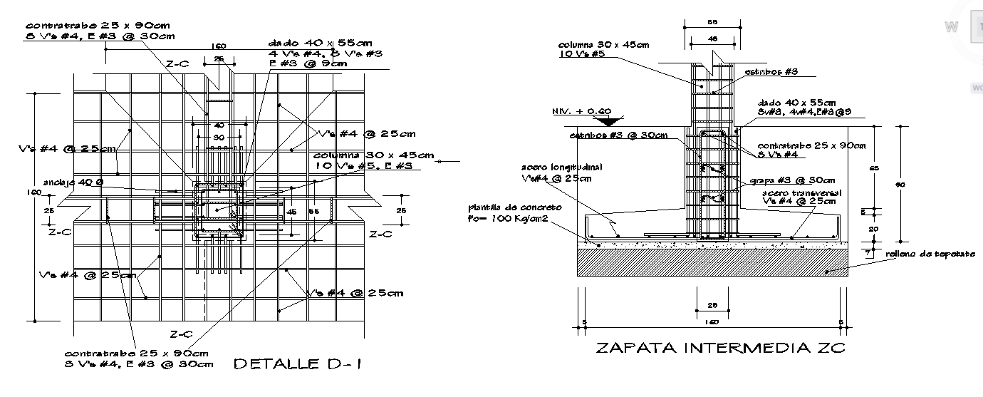 Central Steel Footing