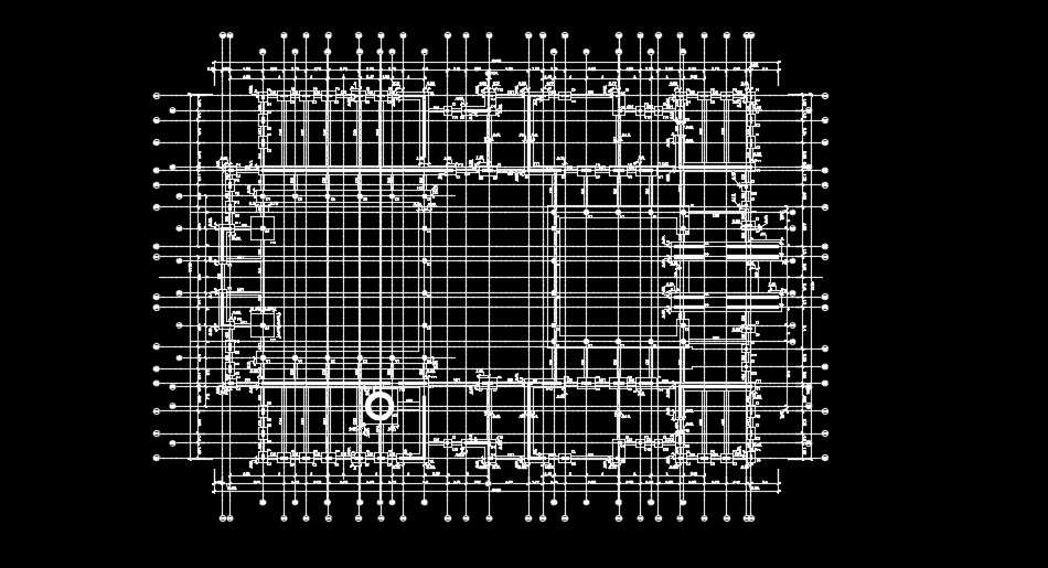 70x45m mosque beam layout drawing download now