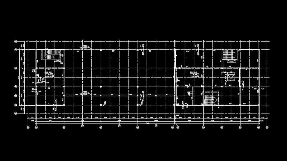 72x18m mosque column location detail drawing 