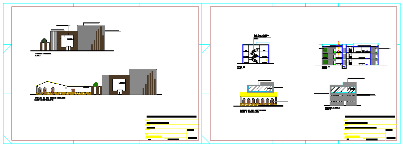 Restaurant and museum design drawing