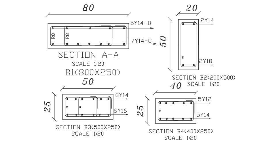 800x250cm beam section view download now