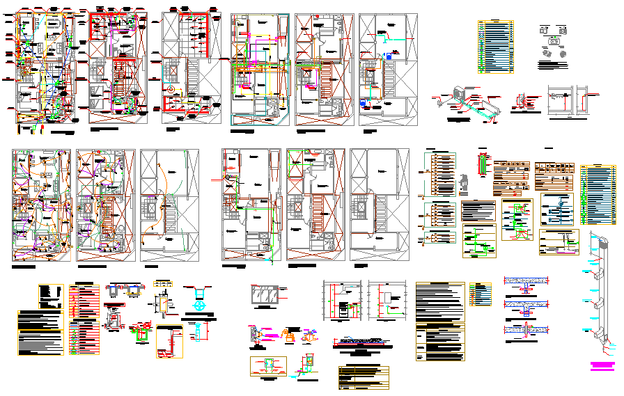 Sanitary and electrical Lay-out
