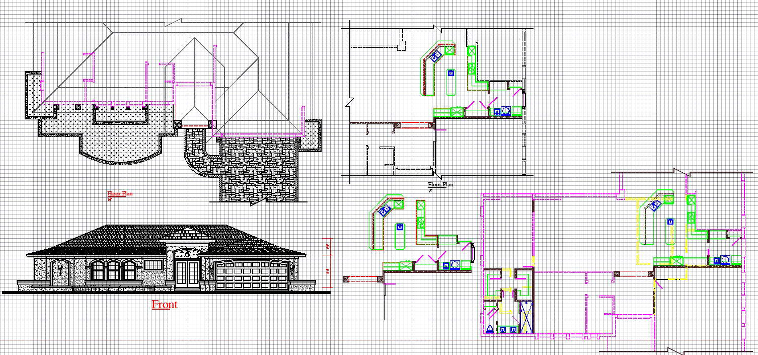 Tiny house plan and elevations design