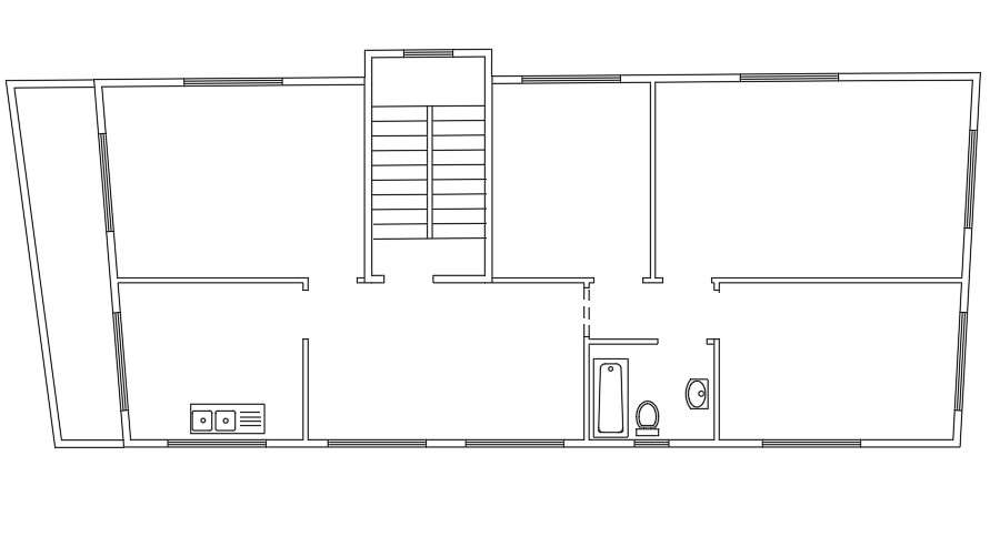 8x17m sanitary CAD block drawing 
