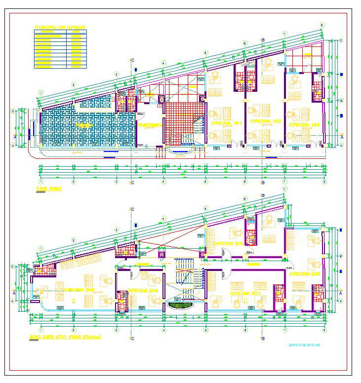 Commercial architecture plan detail in cad