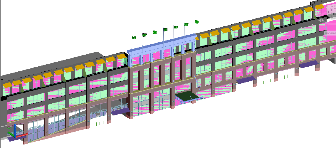 AutoCAD 3D Elevation Design of Building design in DWG Format File