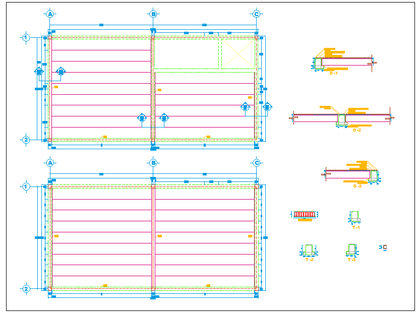 Structural Slab Detail Shown in AutoCAD DWG Drawing File