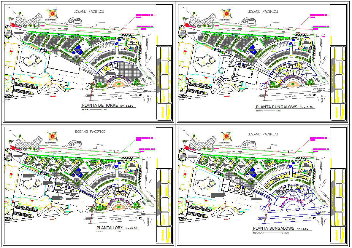 Modern Hotel Lay-out DWG File Detail