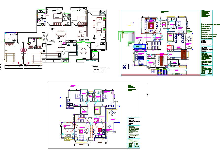 Bungalows plan design file