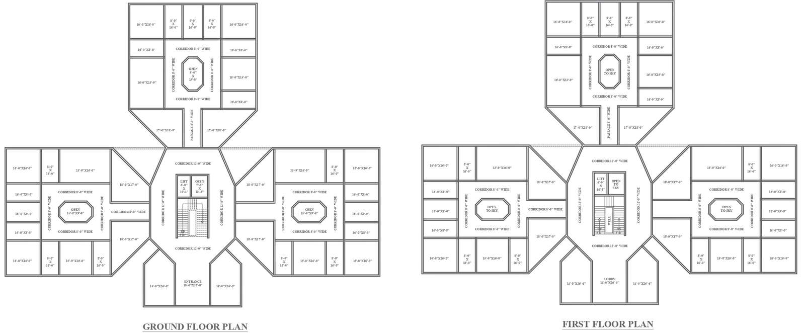 9ft X 15ft Courtyard design detailed plan DWG AutoCAD drawing