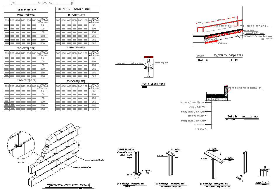 A detail in T section plan dwg file