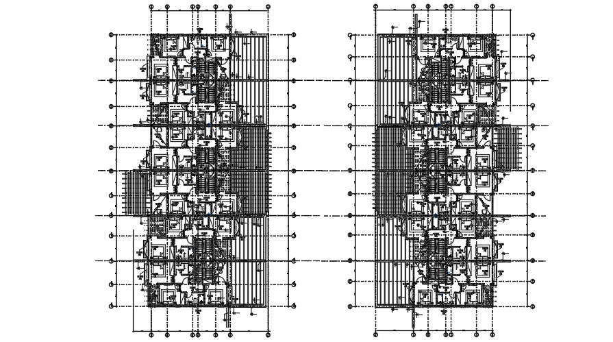 AC layout plan of a apartment building.