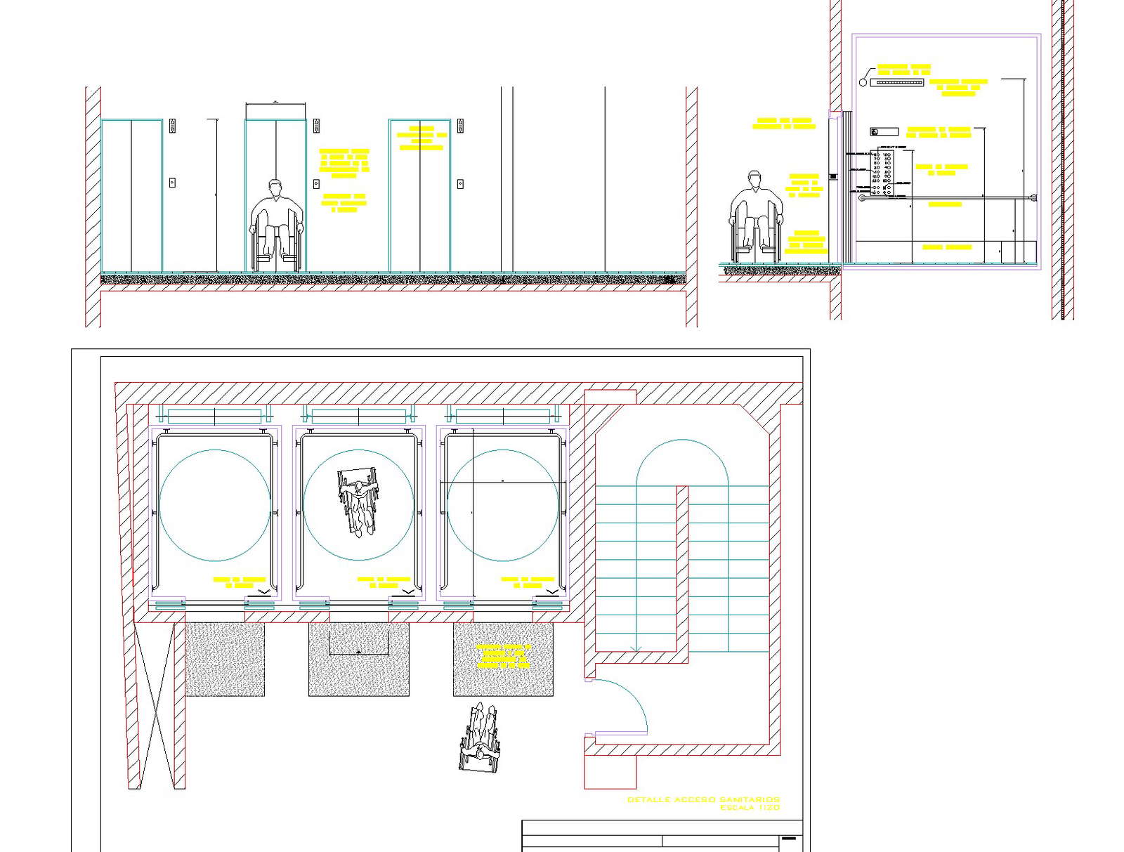 Accessible elevators plant section layout file