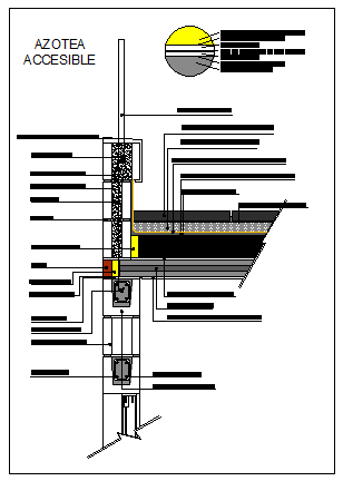 Accessible roof concrete block design drawing